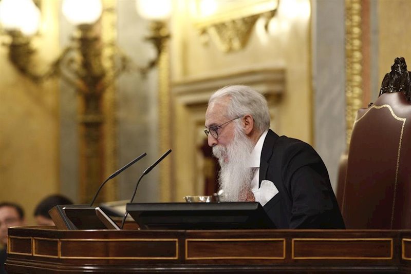 ep el diputado del psoe por burgos agustin zamarron presidente de la mesa de edad del congreso