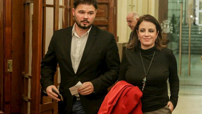 ep el portavoz de esquerra republicana erc en el congreso gabriel rufian y la portavoz del psoe en