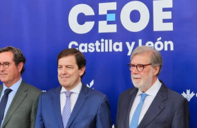 ep el presidente de la junta de castilla y leon alfonso fernandez manueco centro junto al presidente