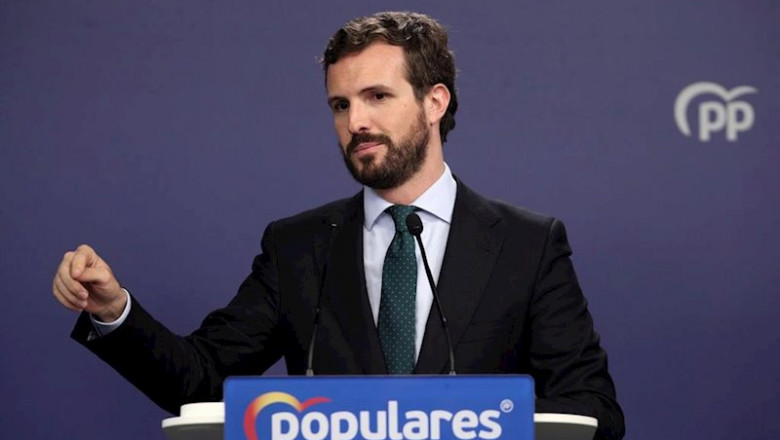 El presidente del PP, Pablo Casado, en rueda de prensa tras finalizar la reunión del Comité Ejecutivo Nacional del Partido Popular | Eduardo Parra - Europa Press ep el presidente del pp pablo casado en rueda de prensa tras finalizar la reunion del comite