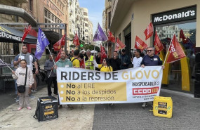 ep fsc ccoo califica de gran exito la primera huelga en glovo y pide nuevamente la retirada del ere