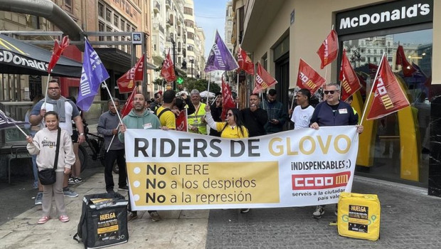 ep fsc ccoo califica de gran exito la primera huelga en glovo y pide nuevamente la retirada del ere