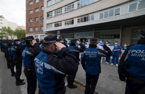 ep la policia municipal de madrid se une a los sanitarios del hospital fundacion jimenez diaz en