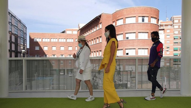 ep la vicealcaldesa de madrid begona villacis acude a la reapertura del estadio de vallehermoso en