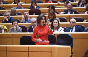 ep la vicepresidenta primera y ministra de hacienda maria jesus montero durante una sesion de
