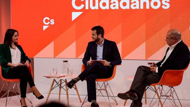 ep los candidatos a la presidencia de ciudadanos ines arrimadas y francisco igea en un debate previo