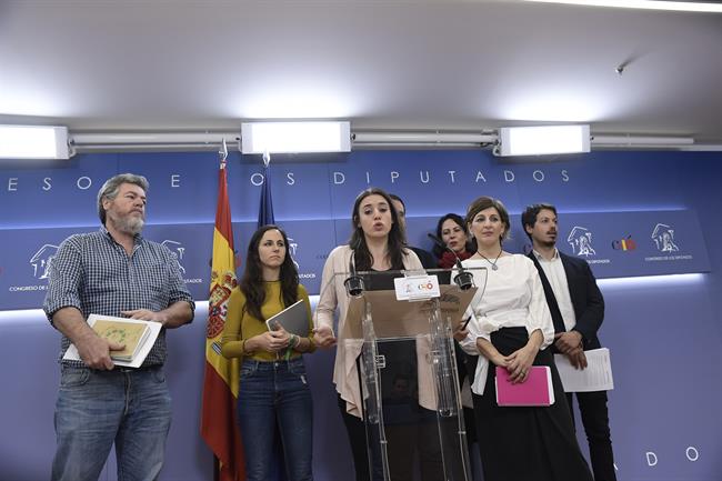 Rueda de prensa de la portavoz de Podemos, Irene Montero, en el Congreso | EUROPA PRESS ep ruedaprensala portavozpodemos irene montero encongreso