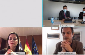 ep yaiza castilla mantiene un encuentro virtual con el consejero delegado de iberia express carlos