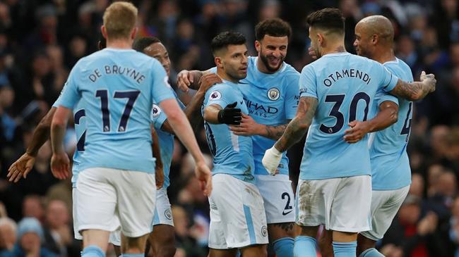 Agüero celebra un gol con el Manchester City | PREMIER LEAGUE ep aguero celebragolmanchester city
