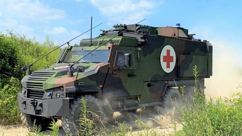 Archivo - Vehículo Blindado Medio Médico 'EAGLE 6x6' de General Dynamics. | GDELS - Archivo ep archivo vehiculo blindado medio medico eagle 6x6 de general dynamics
