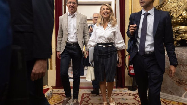 ep el diputado de sumar inigo errejon i y la vicepresidenta segunda y ministra de trabajo yolanda
