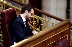 ep el lider del pp pablo casado en el pleno del congreso madrid a 9 de abril de 2020
