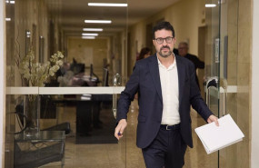 ep el secretario de estado de trabajo joaquin perez rey a su llegada a una reunion del ministerio de