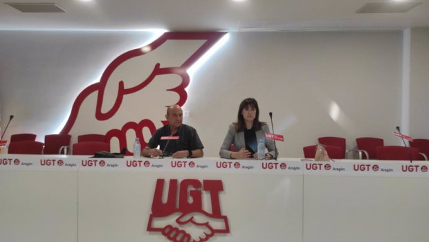 ep el secretario general de ugt aragon daniel alastuey y la secretaria confederal de politica