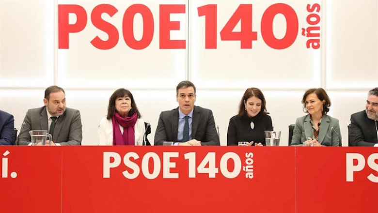 ep i-d el ministro de transportes jose luis abalos la presidenta del psoe cristina narbona el