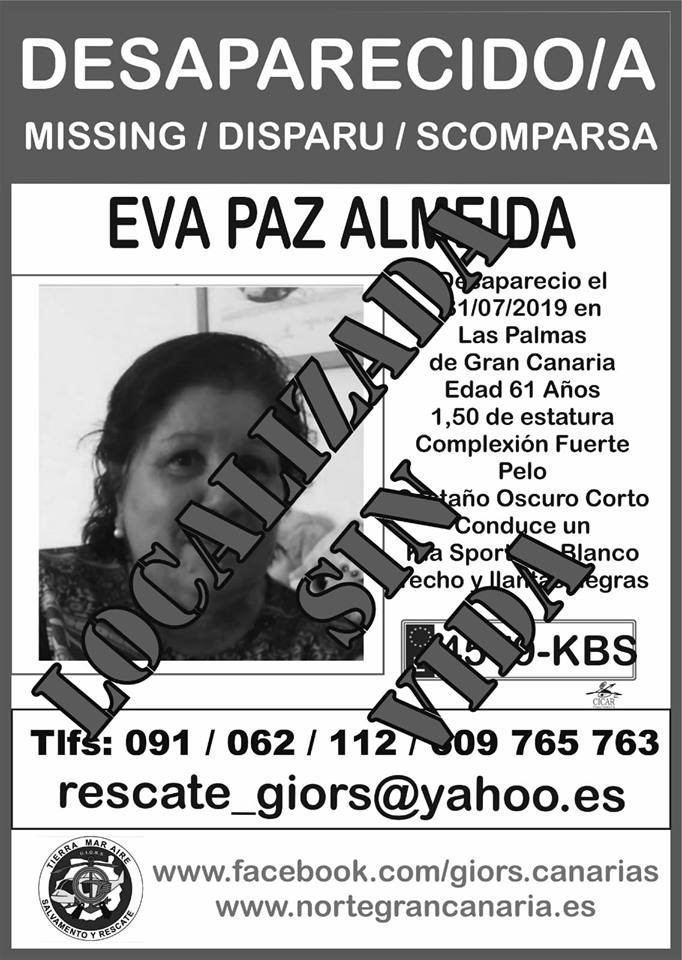Imagen de Eva Paz Almeida tras confirmarse su fallecimiento | GIORS CANARIAS ep imageneva paz almeidaconfirmarsefallecimiento