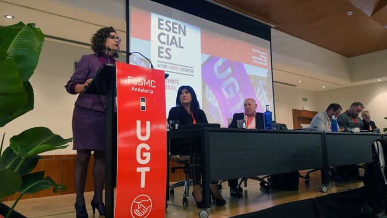ep la ministra de hacienda maria jesus montero durante su intervencion este miercoles en malaga en ep la ministra de hacienda maria jesus montero durante su intervencion este miercoles en malaga en