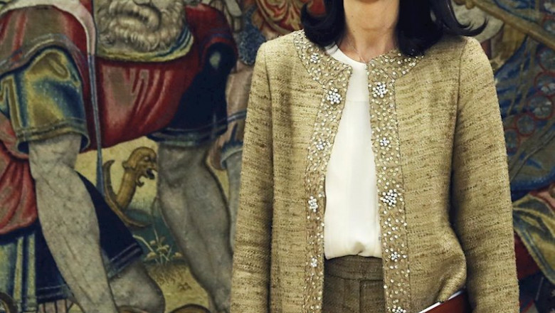 La nueva presidenta del Senado Pilar Llop, durante la audiencia con el rey Felipe VI hoy en el Palacio de La Zarzuela. Pilar Llop le ha comunicado oficialmente la constitución de la cámara alta en la XIV legislatura, en Madrid (España), a 4 de diciembre. | Pool ep la nueva presidenta del senado pilar llop durante la audiencia con el rey felipe vi hoy en el