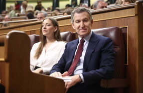 ep la portavoz del pp en el congreso ester munoz y el presidente del partido popular alberto nunez