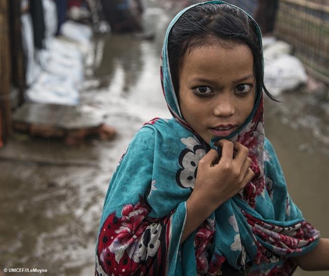 Niña refugiada rohingya en junio de 2018 | © UNICEF/ ROGER LEMOYNE ep nina refugiada rohingyajunio2018