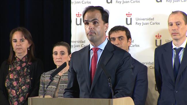 El rector de la URJC, Javier Ramos, en una comparecencia | Europa Press ep rectorla urjc javier ramos encomparecencia