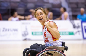 ep sonia ruiz durante un partido de la seleccion espanola femenina de baloncesto en silla de ruedas