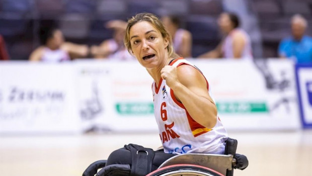 ep sonia ruiz durante un partido de la seleccion espanola femenina de baloncesto en silla de ruedas