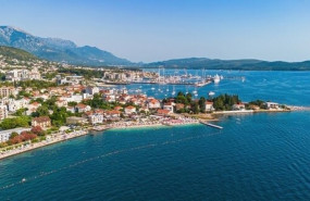 ep aerial view of porto montenegro a luxury marina located in tivat in the bay of kotor montenegro