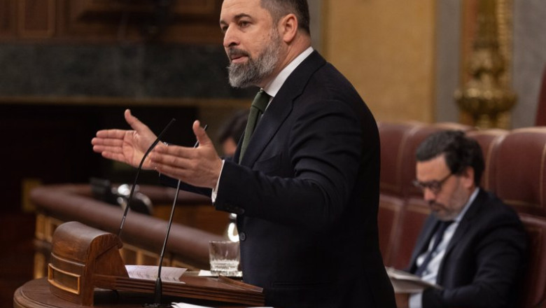 Archivo - El líder de VOX, Santiago Abascal, interviene durante una sesión plenaria, en el Congreso de los Diputados, a 10 de abril de 2024, en Madrid (España). | Eduardo Parra - Europa Press - Archivo ep archivo el lider de vox santiago abascal interviene durante una sesion plenaria en el congreso