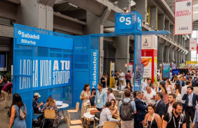 ep archivo   estand de bstartup de banco sabadell en una edicion anterior de south summit madrid