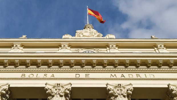 ep edificio del palacio de la bolsa a 26 de noviembre de 2021 en madrid espana
