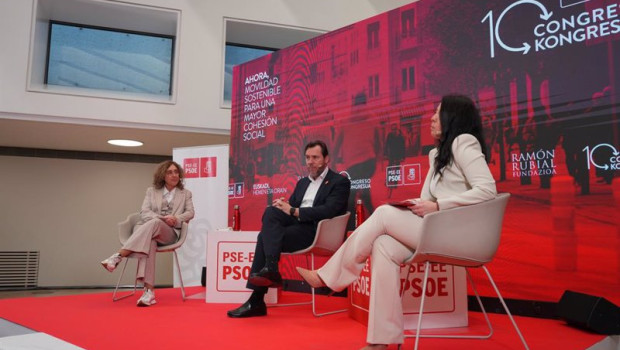 ep el ministro de transportes y movilidad sostenible oscar puente en el congreso del pse ee en san