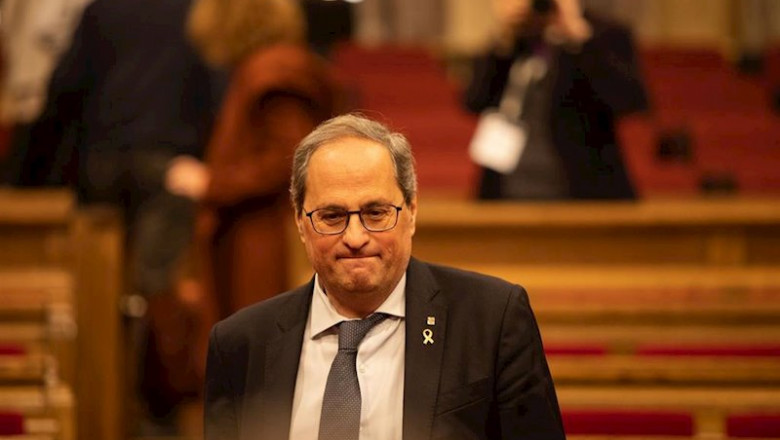 ep el presidente de la generalitat quim torra durante el pleno extraordinario en el parlament de