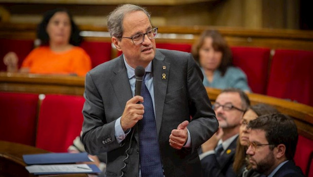 ep el presidente de la generalitat quim torra interviene durante una sesion plenaria en el parlament