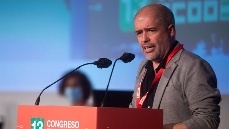 El secretario general de CCOO, Unai Sordo, durante su intervención en la inauguración del XIII congreso regional del sindicato CCOO, 16 de junio 2021 en Sevilla, Andalucía, España. | María José López - Europa Press ep el secretario general de ccoo unai sordo durante su intervencion en la inauguracion del xiii