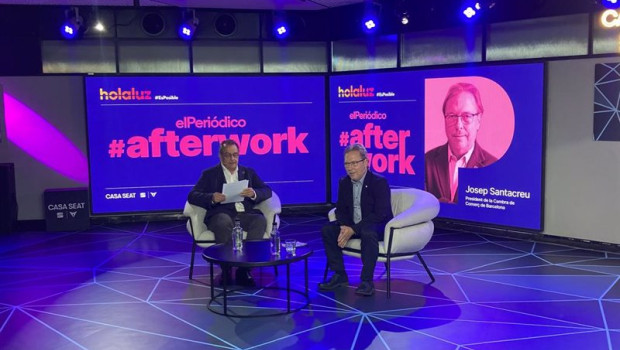 ep i d el director de el periodico albert saez y el presidente de la camara de barcelona josep