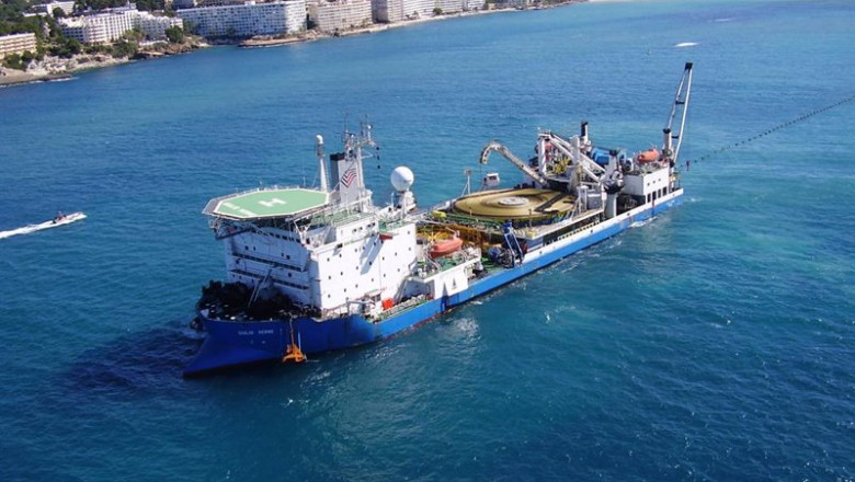 ep imagen del buque cablero giulio verne de la empresa prysmian encargado de tender el cable