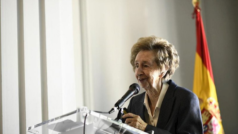 La bioquímica y ganadora del Premio Inventor Europeo 2019, Margarita Salas, durante su intervención en el acto de homenaje, en el Instituto Nacional de Investigación y Tecnología Agraria-INIA. | Oscar Cañas - Europa Press - Archivo ep la bioquimica y ganadora del premio inventor europeo 2019 margarita salas durante su intervencion