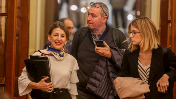 ep la ministra de trabajo yolanda diaz a su salida de la sesion plenaria en el congreso de los