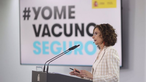 ep la ministra portavoz y de hacienda maria jesus montero este jueves en moncloa