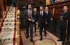 ep los diputados del pp guillermo mariscal i y pablo casado entran al congreso de los diputados