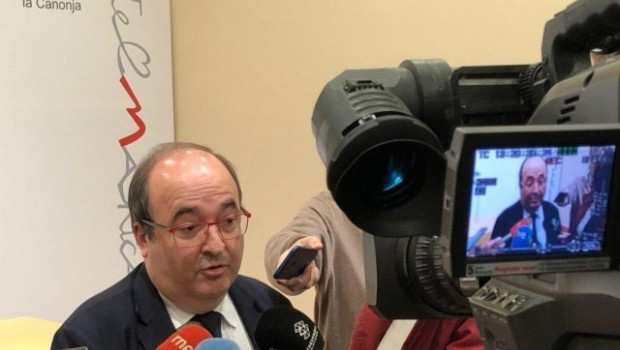 ep miquel iceta psc en declaraciones a los medios en la canonja tarragona