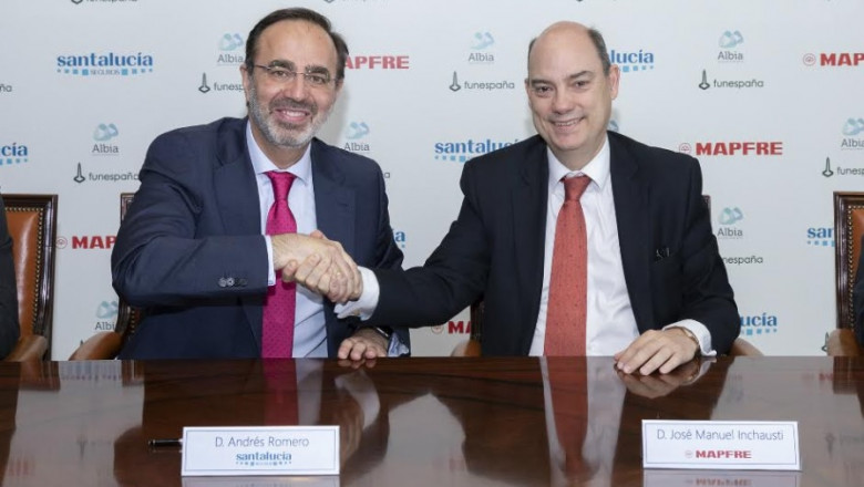 Andrés Romero, consejero director general de Santalucía, y José Manuel Inchausti, CEO territorial Mapfre Iberia santalucia mapfre