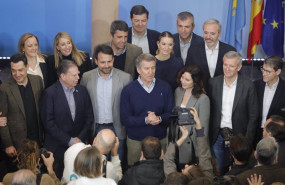 ep alberto nunez feijoo con presidentes autonomicos y barones del pp durante la clausura de la