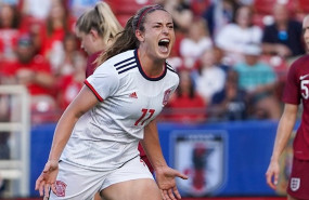 ep alexia putellas celebra el gol de la victoria de la seleccion espanola en la shebelieves cup