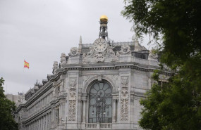 ep cupula de la sede del banco de espana el dia que ha publicado su informe anual a 13 de mayo de