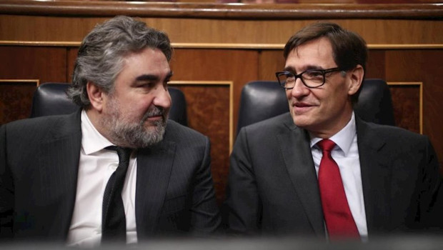 ep el ministro de cultura y deporte jose manuel rodriguez uribes y el ministro de sanidad salvador