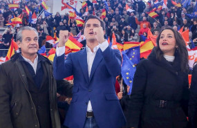 ep el presidente de ciudadanos albert rivera la portavoz en el congreso ines arrimadas y el