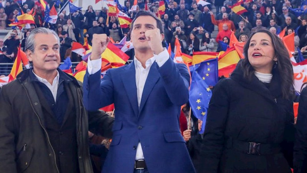 ep el presidente de ciudadanos albert rivera la portavoz en el congreso ines arrimadas y el