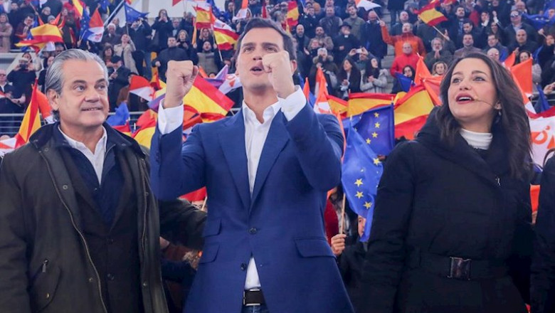 ep el presidente de ciudadanos albert rivera la portavoz en el congreso ines arrimadas y el